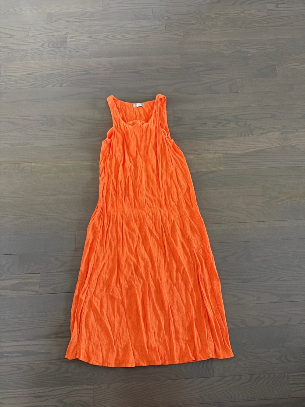 Everlane Vibrant Orange Sleeveless Midi Dress
